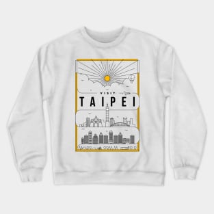 Taipei Minimal Lineal Poster Crewneck Sweatshirt